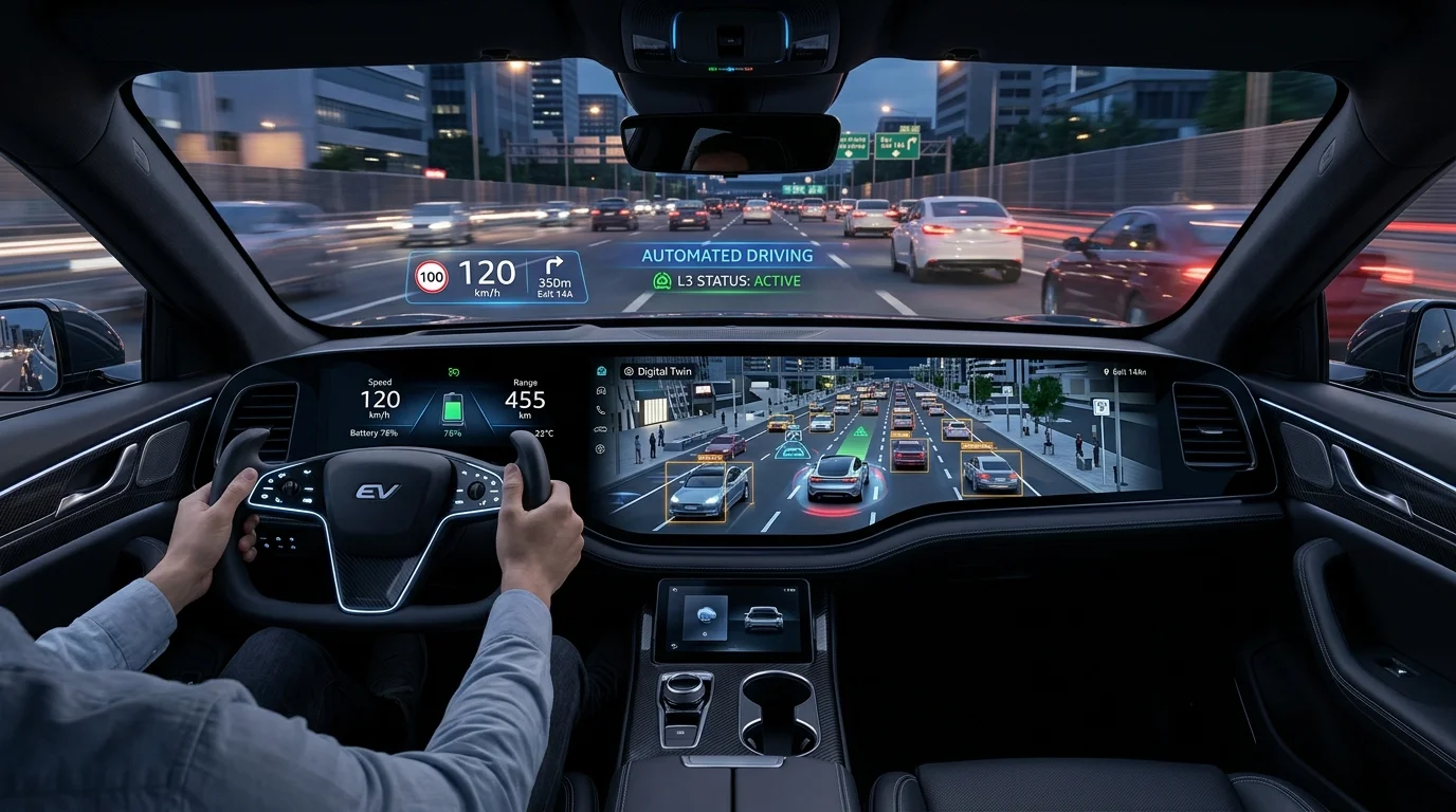自律運転中のスマートコックピット