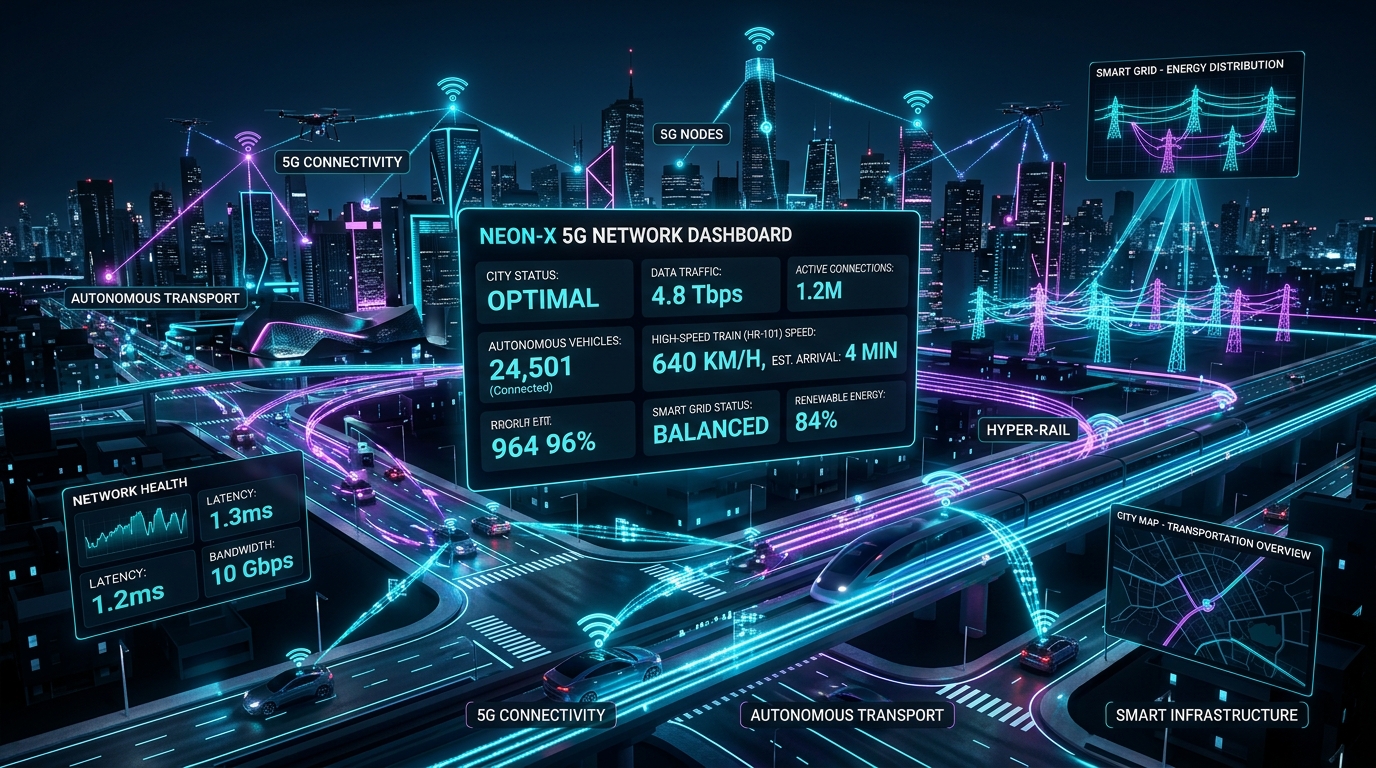 5G接続技術によるスマートインフラの接続イメージ