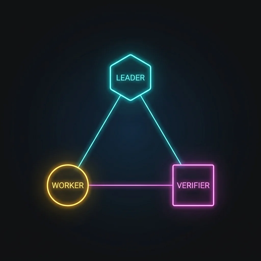 Leader Worker Verifier Architecture Diagram