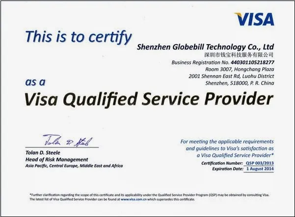 VISA QSP（Qualifying Service Provider）プログラム