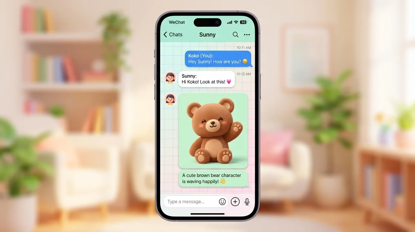 WeChatに登場したリラックマスタンプのイメージ