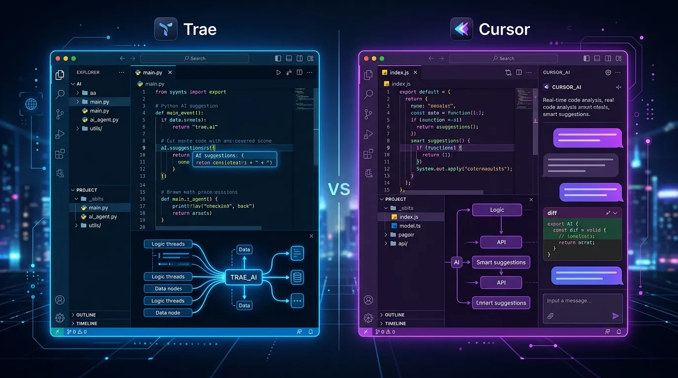Trae vs Cursor Interface