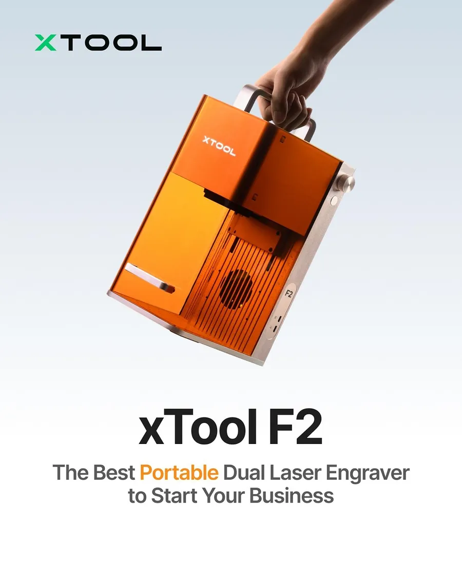 持ち運び可能な小型高速レーザー加工機xTool Fシリーズとクラフト加工の実演